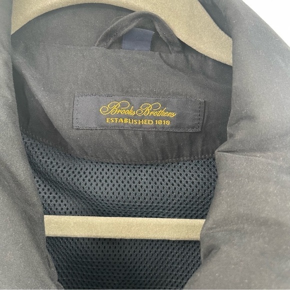 Brooks Brothers Jacket Men's XL Black Longline Long Sleeve Collared Full Zip - Picture 5 of 11